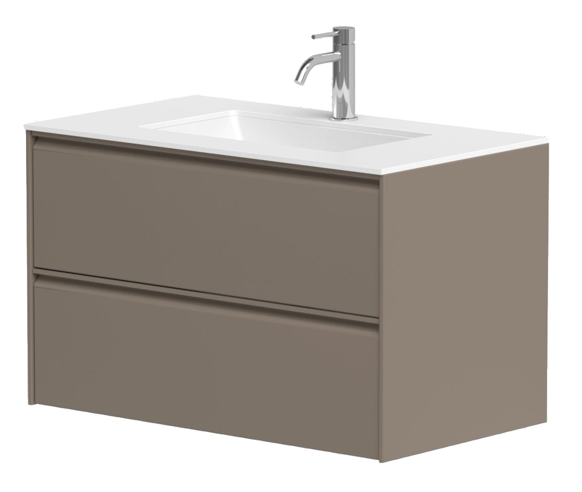 Måne servant benkeskap med 2 skuffer