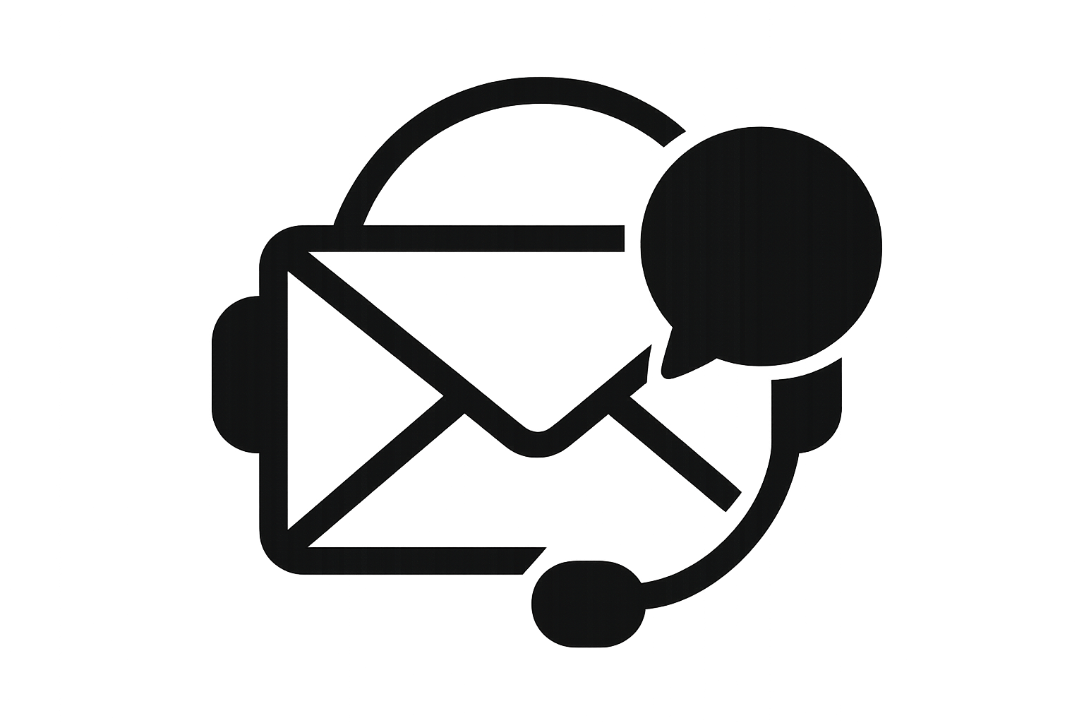 customerservice email icon black