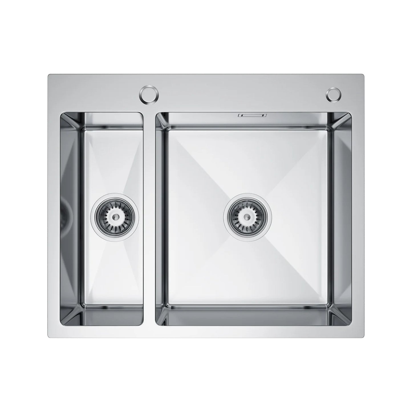 Byge Core 61 Dobbel stålvask liten kum