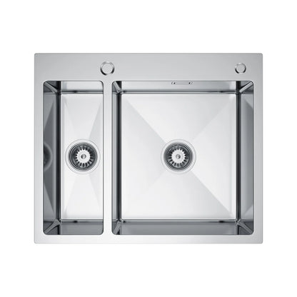 Byge Core 61 Dobbel stålvask liten kum