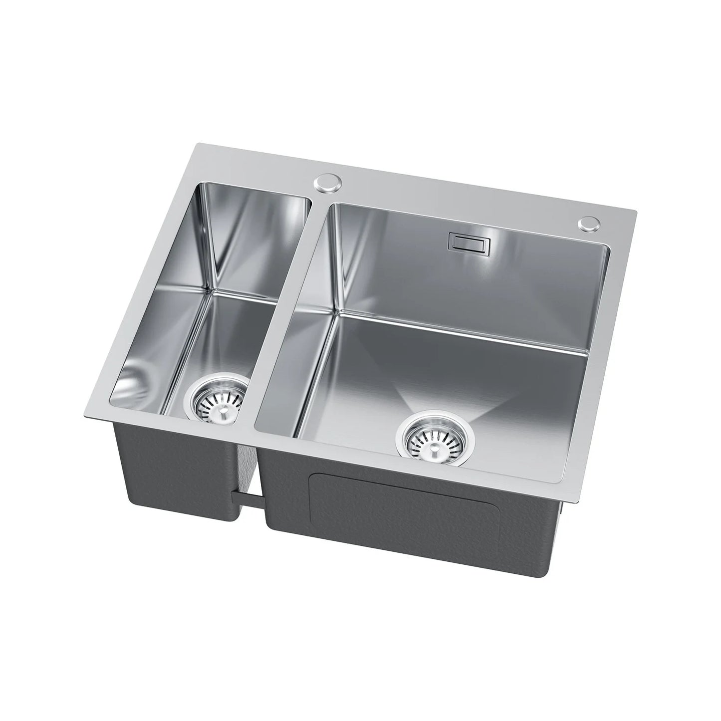 Byge Core 61 Dobbel stålvask liten kum