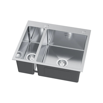 Byge Core 61 Dobbel stålvask liten kum