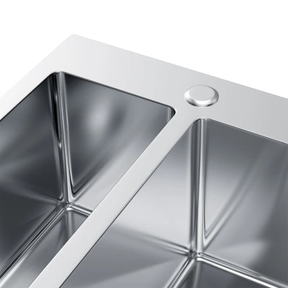 Byge Core 61 Dobbel stålvask liten kum