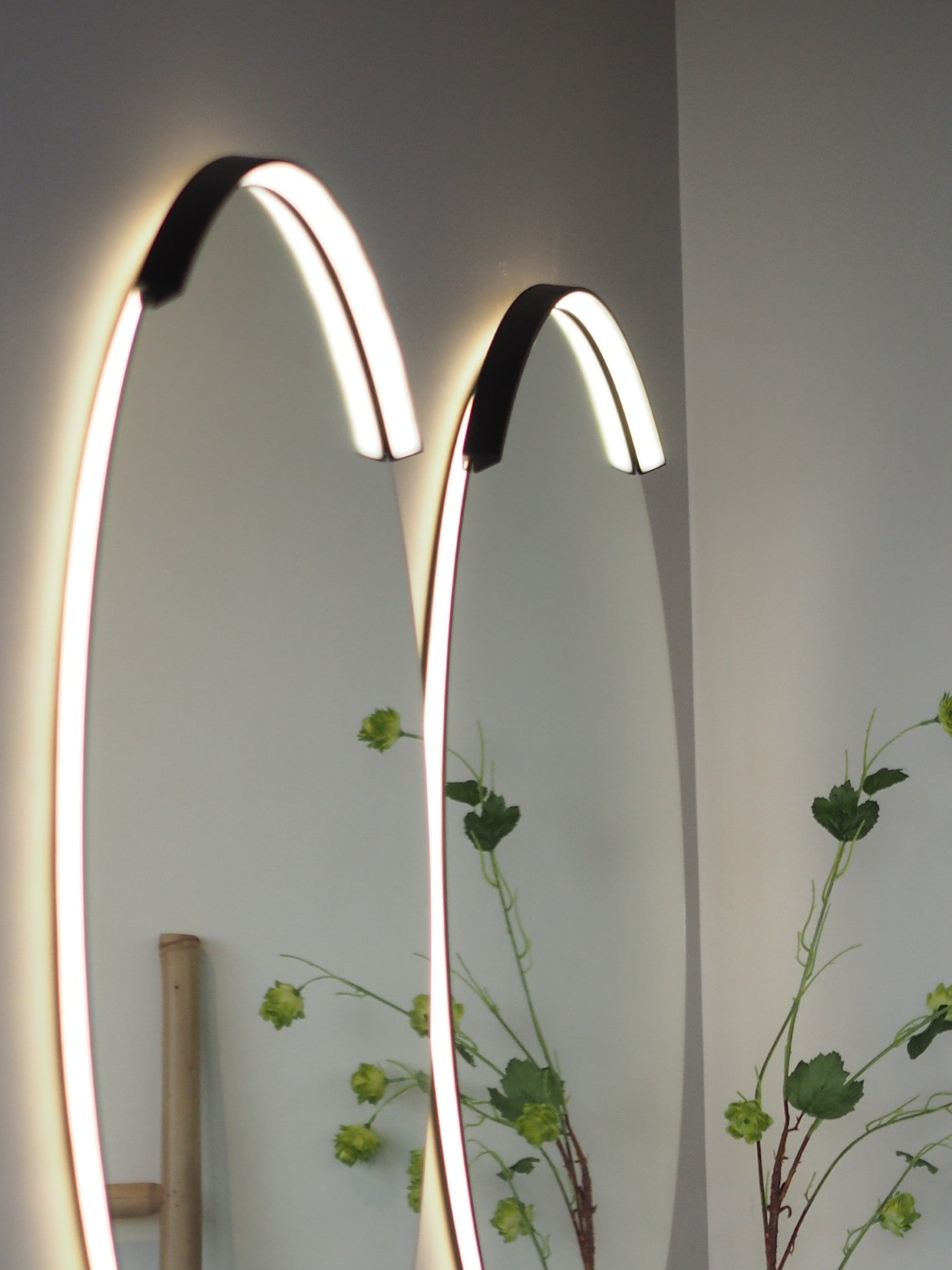 Måne speil med belysning