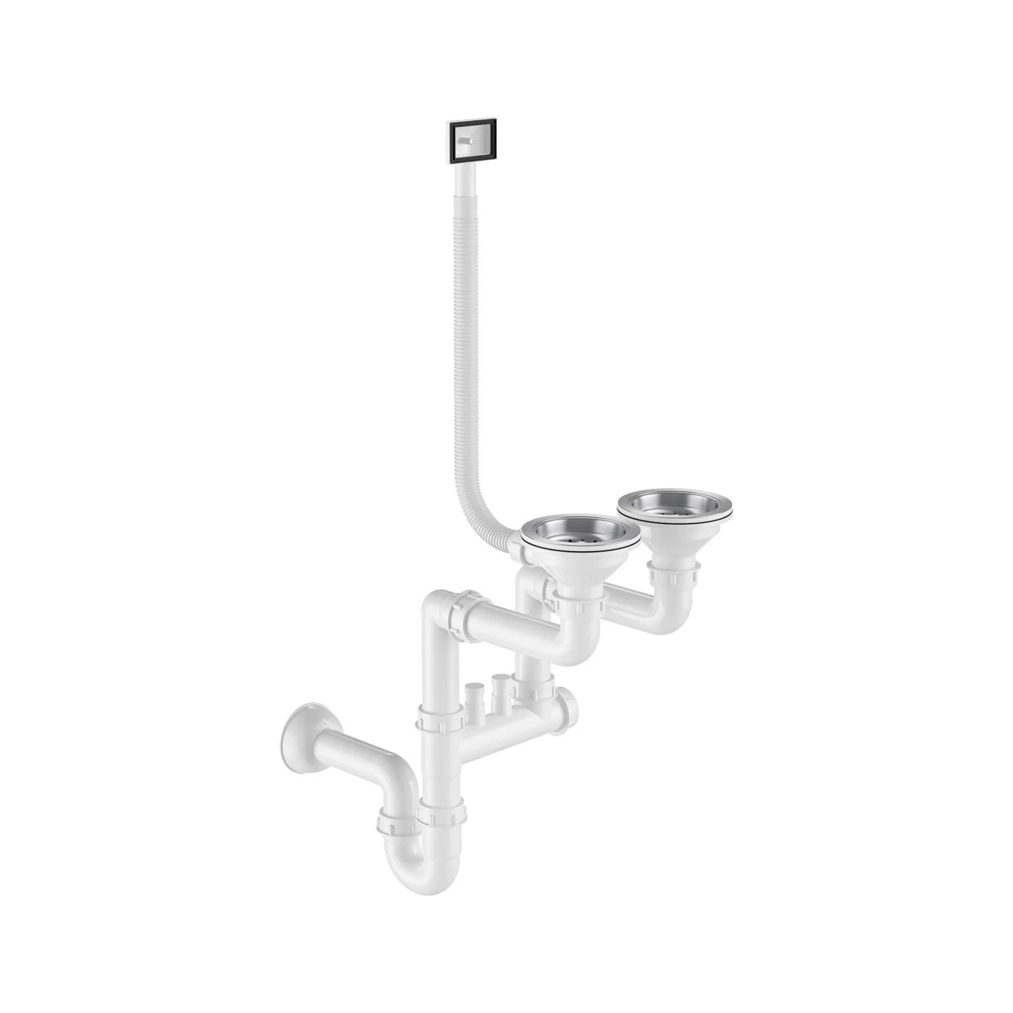 Byge Core 61 Dobbel stålvask liten kum