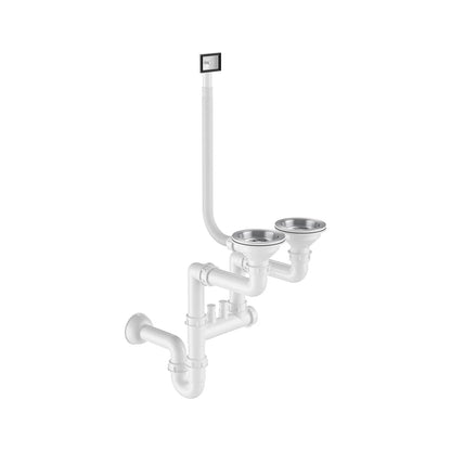 Byge Core 61 Dobbel stålvask liten kum