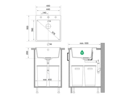 Primagran Ryga granittvask